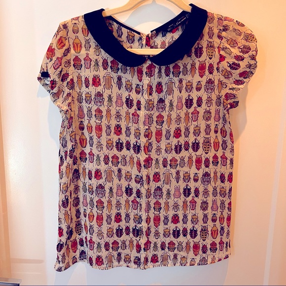 Zara Trafaluc size M Bugs blouse - Picture 8 of 9